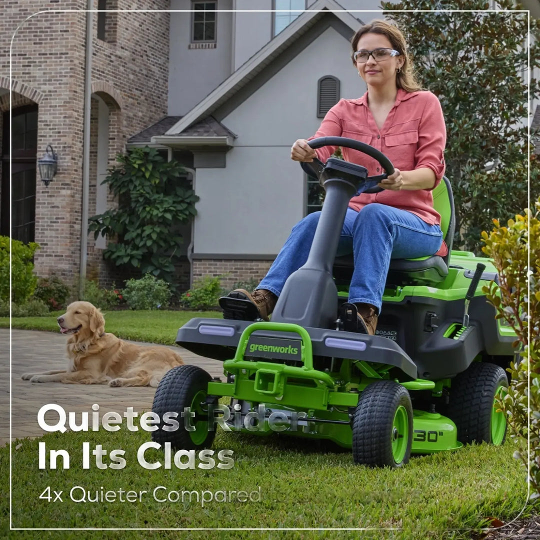 60V 30" CrossoverT Riding Lawn Tractor 3PC Combo Kit, Two 8.0 Ah Batteries, Two 4.0 Ah Batteries, One 2.5 Ah Battery and Two Chargers