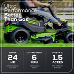 Load image into Gallery viewer, 60V 42" Cordless Battery CrossoverT Riding Lawn Mower, (4) 8.0 Ah Batteries and (2) Dual-Port Turbo Chargers, CRT4262