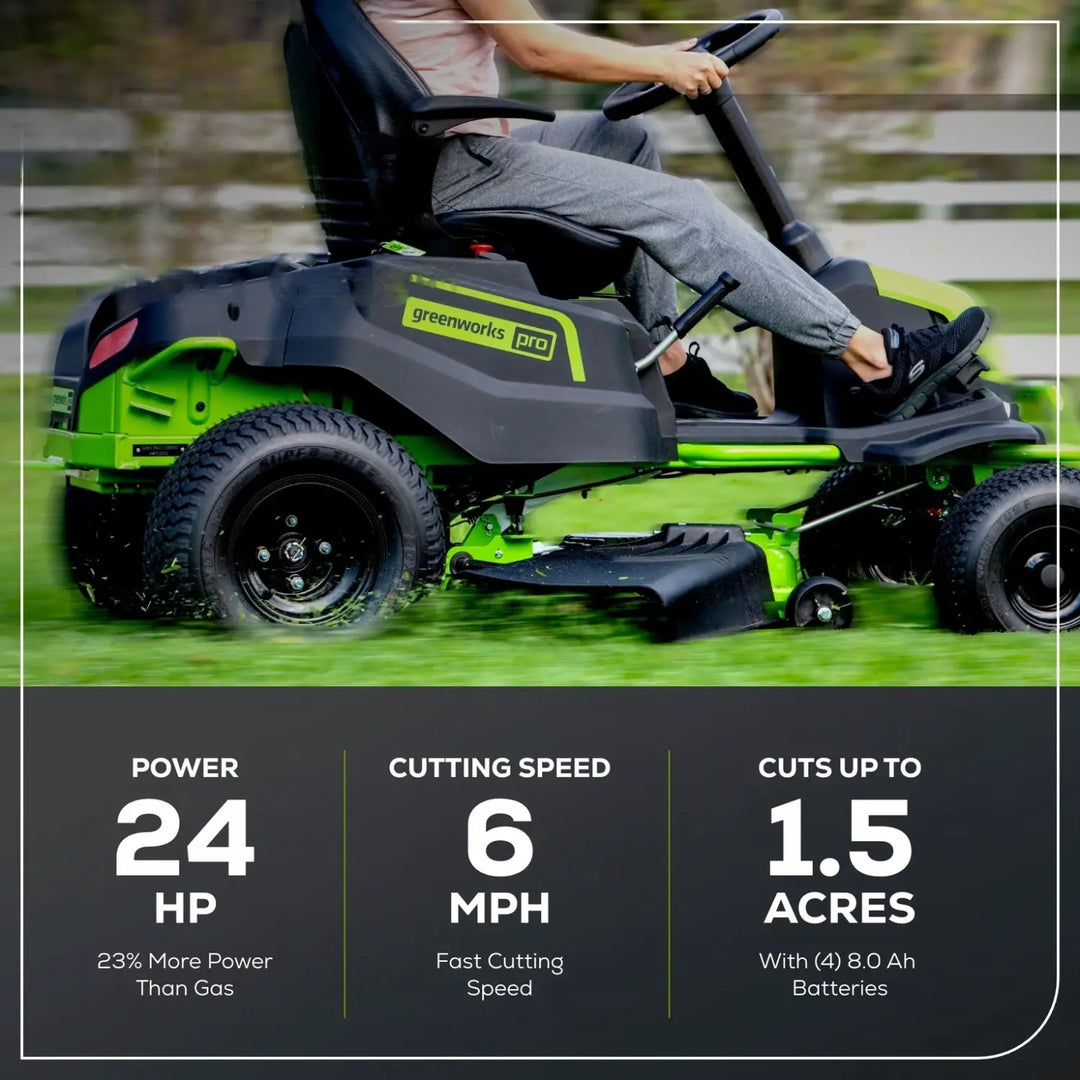60V 42" Cordless Battery CrossoverT Riding Lawn Mower, (4) 8.0 Ah Batteries and (2) Dual-Port Turbo Chargers, CRT4262