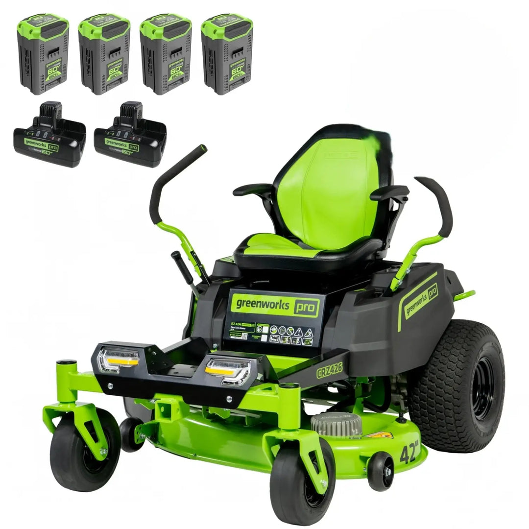 60V 42" Electric CrossoverZ Zero Turn Mower with (4) 8 Ah Batteries and (2) Dual-Port Turbo Chargers, CRZ4262