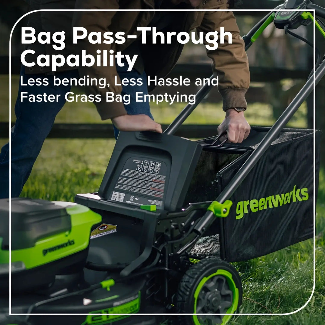 80V 21" Cordless Battery 4-in-1 Self-Propelled Mower: (1) 4.0Ah,(1) 2.0Ah Batteries & 2A Charger, LM2108S