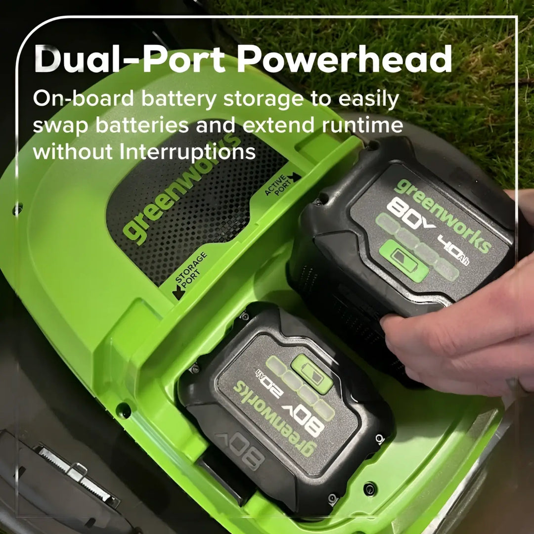80V 21" Cordless Battery 4-in-1 Self-Propelled Mower: (1) 4.0Ah,(1) 2.0Ah Batteries & 2A Charger, LM2108S