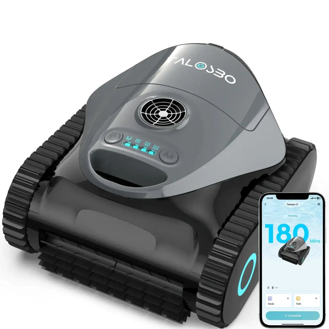 Talosbo C1 Cordless Robotic Pool Vacuum Cleaner Black White