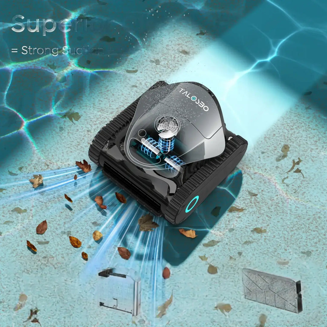 (2026 new)Talosbo C1 Cordless Robotic Pool Vacuum Cleaner with Wall &Waterline Cleaning, for Inground Pools Up to 1615 sq.ft, 180 Min,Dual Filtration, Smart Navigation, App Support