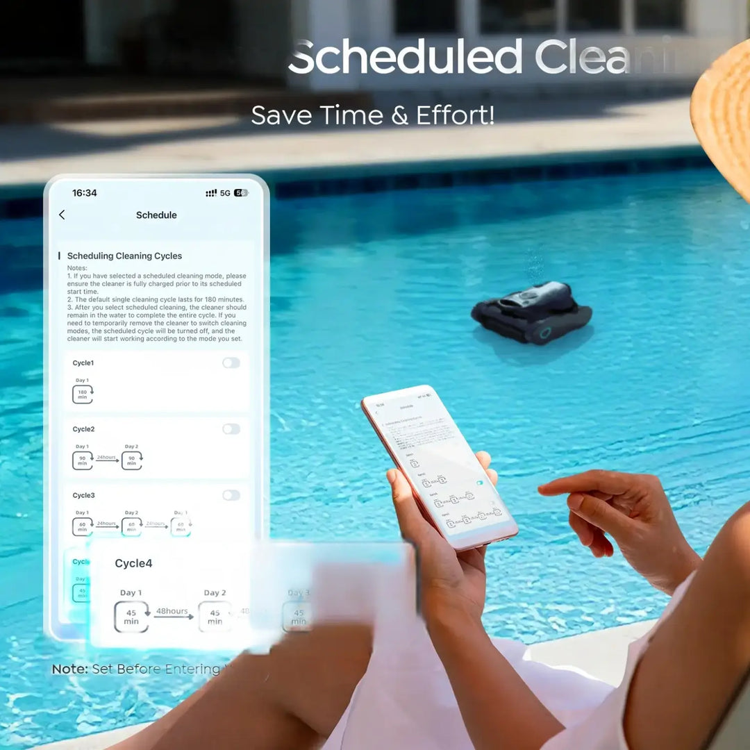 (2026 new)Talosbo C1 Cordless Robotic Pool Vacuum Cleaner with Wall &Waterline Cleaning, for Inground Pools Up to 1615 sq.ft, 180 Min,Dual Filtration, Smart Navigation, App Support