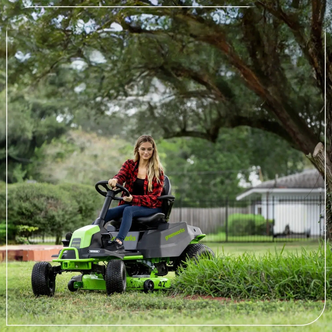 80V 42" CrossoverT Riding Lawn Tractor : (4) 6.0 Ah Batteries and 600-Watt Charger, CRT4282