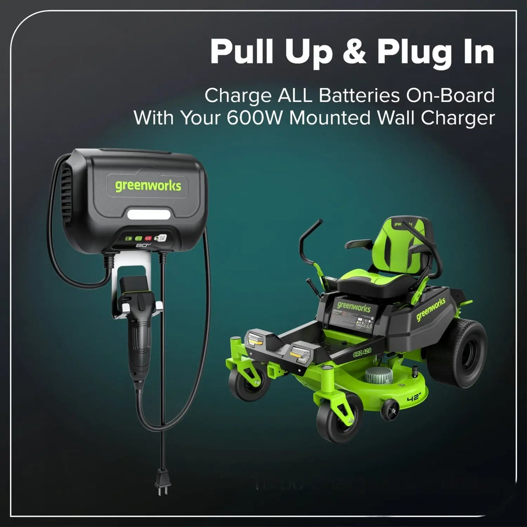 80V 42" Cordless Battery CrossoverZ Zero Turn Lawn Mower, (6) 6Ah Batteries and 600W Wall Charger, CRZ4282