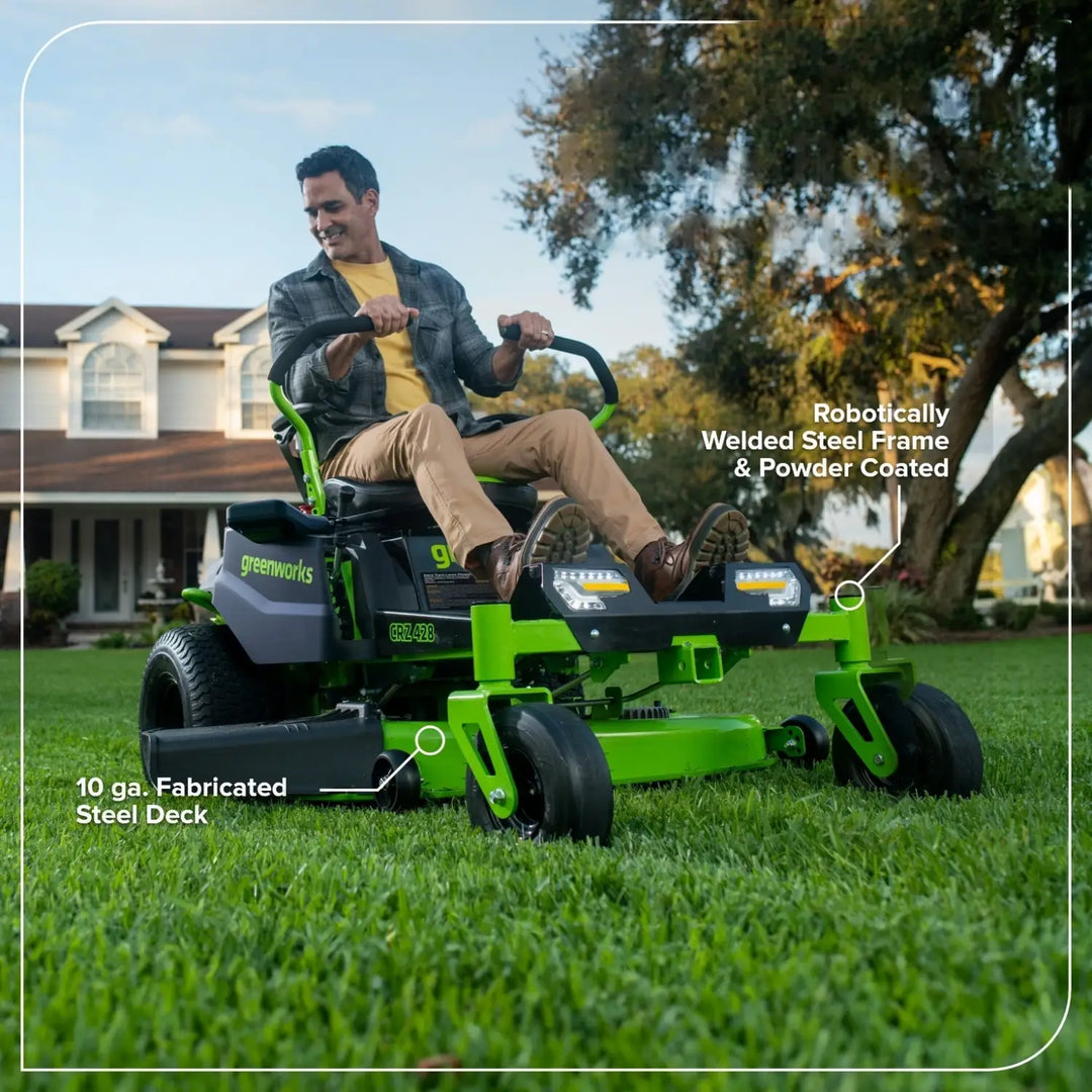 80V 42" Cordless Battery CrossoverZ Zero Turn Lawn Mower, (6) 6Ah Batteries and 600W Wall Charger, CRZ4282