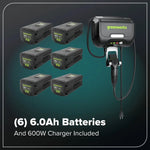 Load image into Gallery viewer, 80V 42" Cordless Battery CrossoverZ Zero Turn Lawn Mower, (6) 6Ah Batteries and 600W Wall Charger, CRZ4282