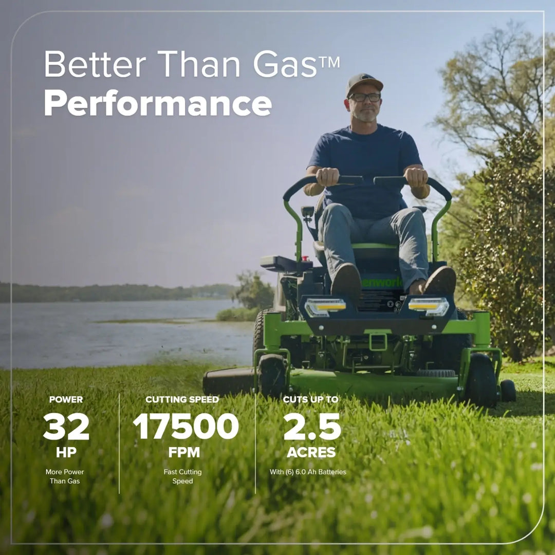 80V 42" Cordless Battery CrossoverZ Zero Turn Lawn Mower, (6) 6Ah Batteries and 600W Wall Charger, CRZ4282
