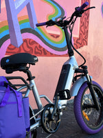 Load image into Gallery viewer, Custom Purple Rain 750 w Electric Folding eBike 20x3 Fat tire electric bike