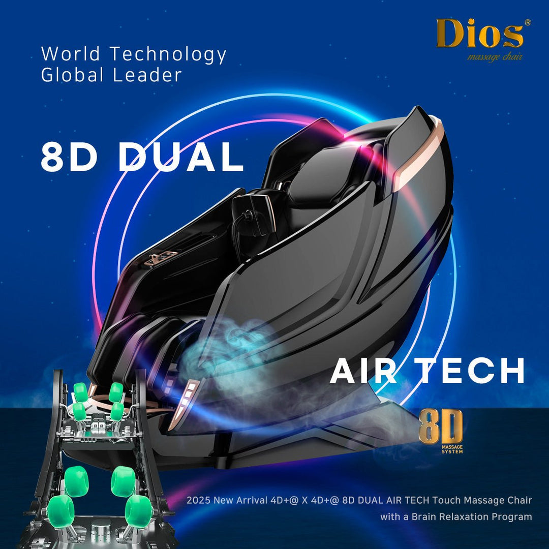 Kahuna Dios-1288 8D AI Dual Air Tech Touch Roller SL-Track Massage Chair