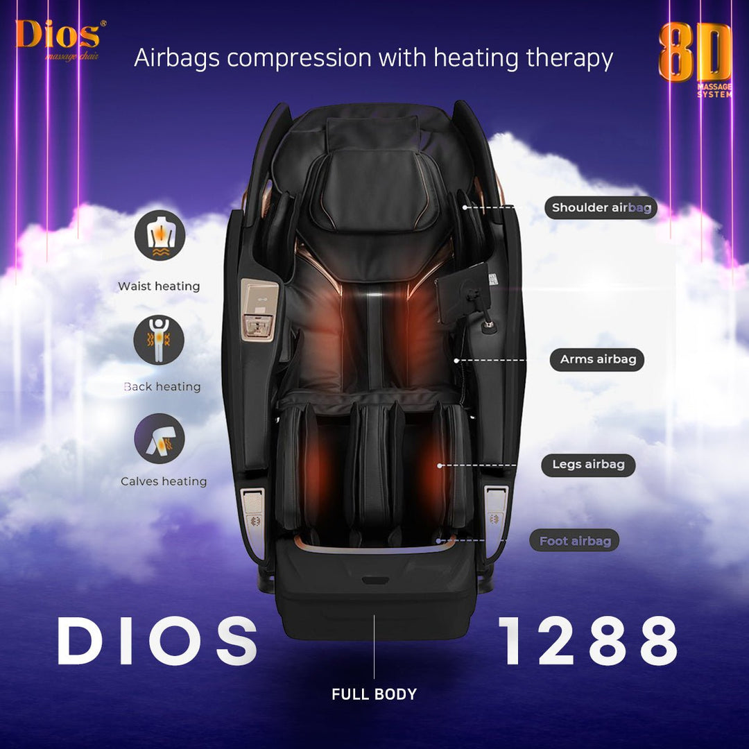 Kahuna Dios-1288 8D AI Dual Air Tech Touch Roller SL-Track Massage Chair