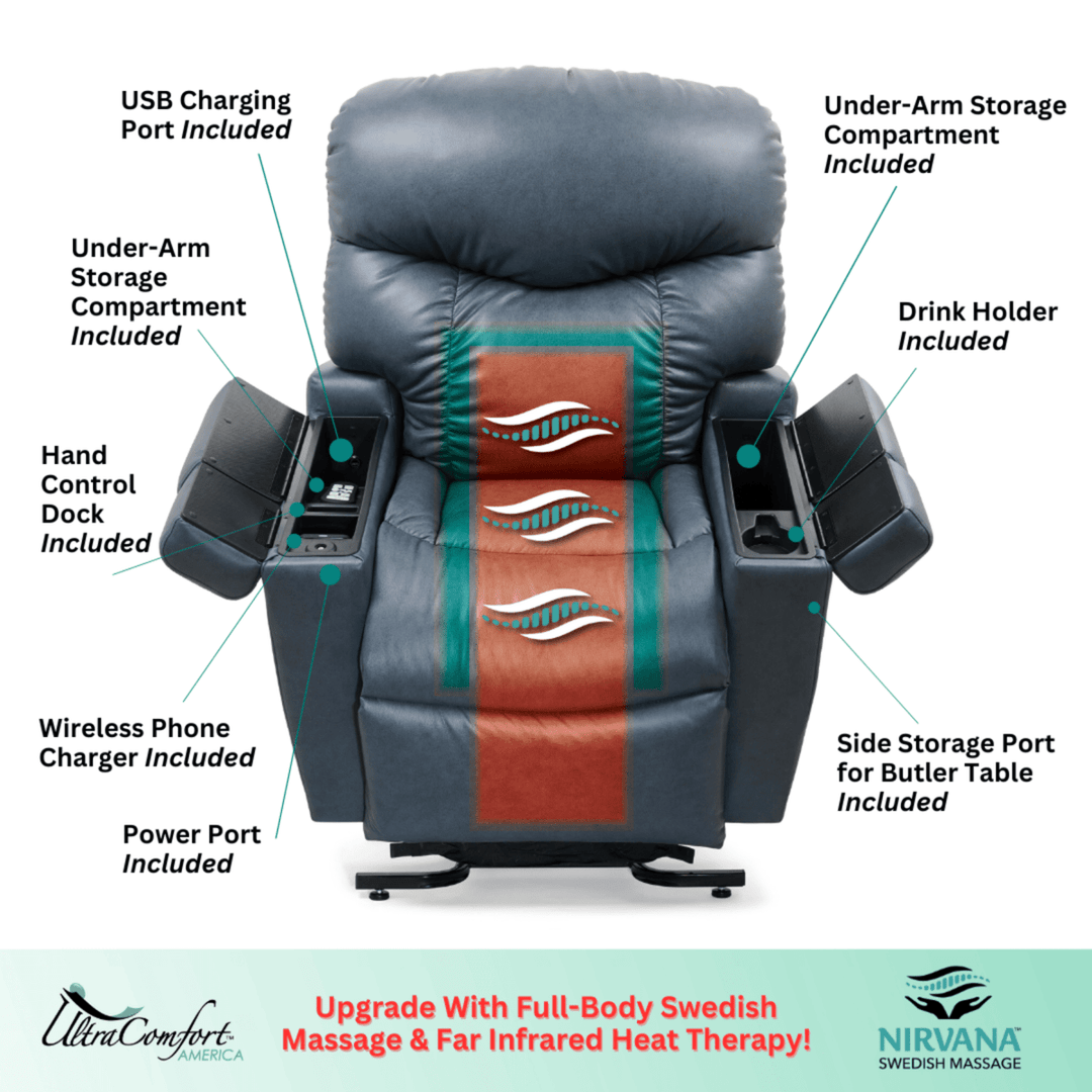 UltraComfort Maya UC566 Medium-Wide Power Lift Chair Recliner