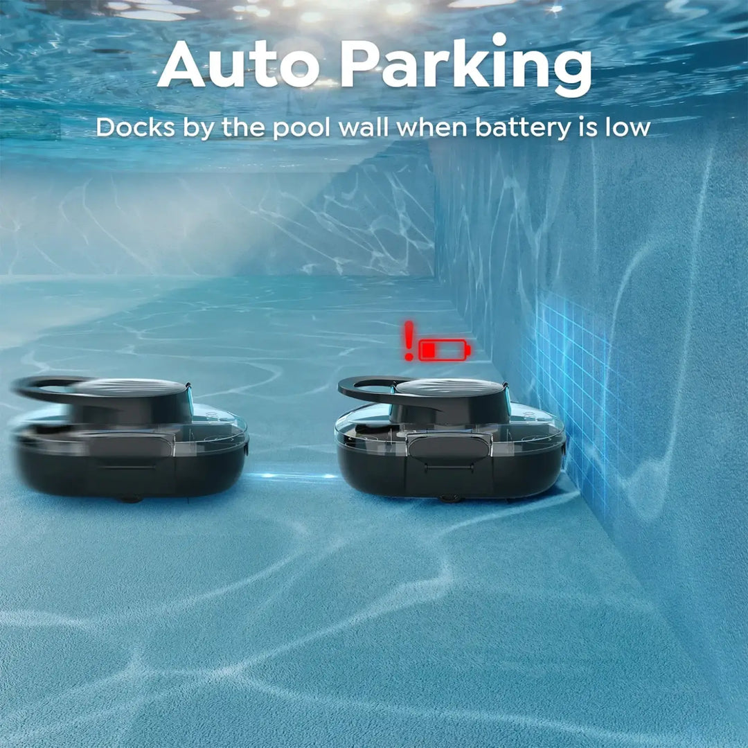 2026 TALOSBO S1 Pro Max Cordless Pool Cleaner – Dual Motor Suction, 130-Min Runtime, Fast Charging, Large-Capacity Filter Basket & Smart Self-Parking for Above-Ground Pools