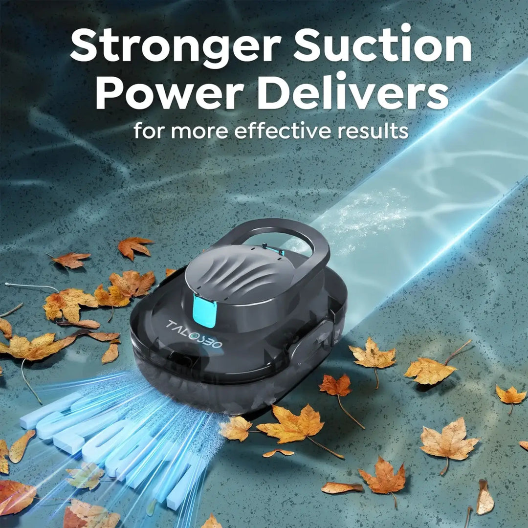 2026 TALOSBO S1 Pro Max Cordless Pool Cleaner – Dual Motor Suction, 130-Min Runtime, Fast Charging, Large-Capacity Filter Basket & Smart Self-Parking for Above-Ground Pools