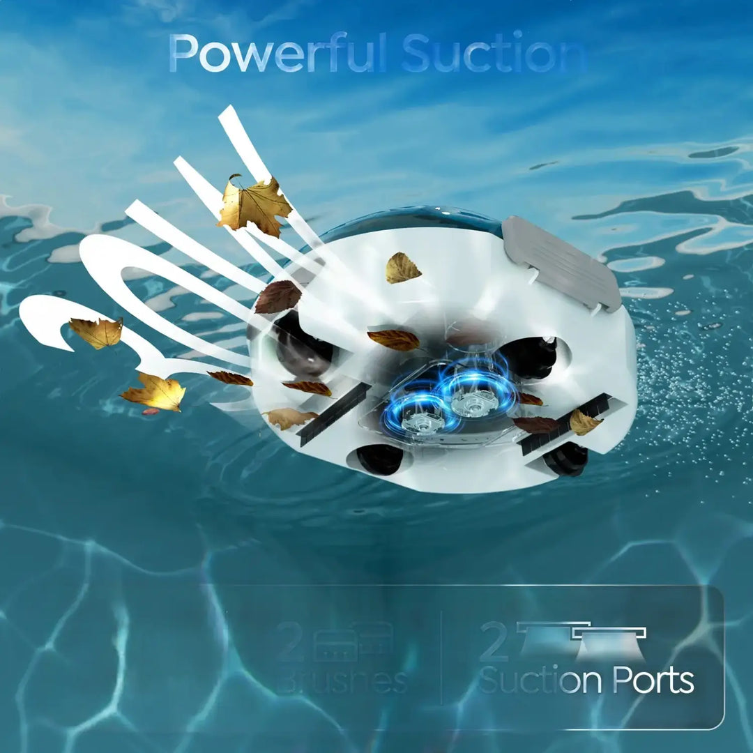 Talosbo S2 Cordless Robotic Pool Cleaner -Blue White