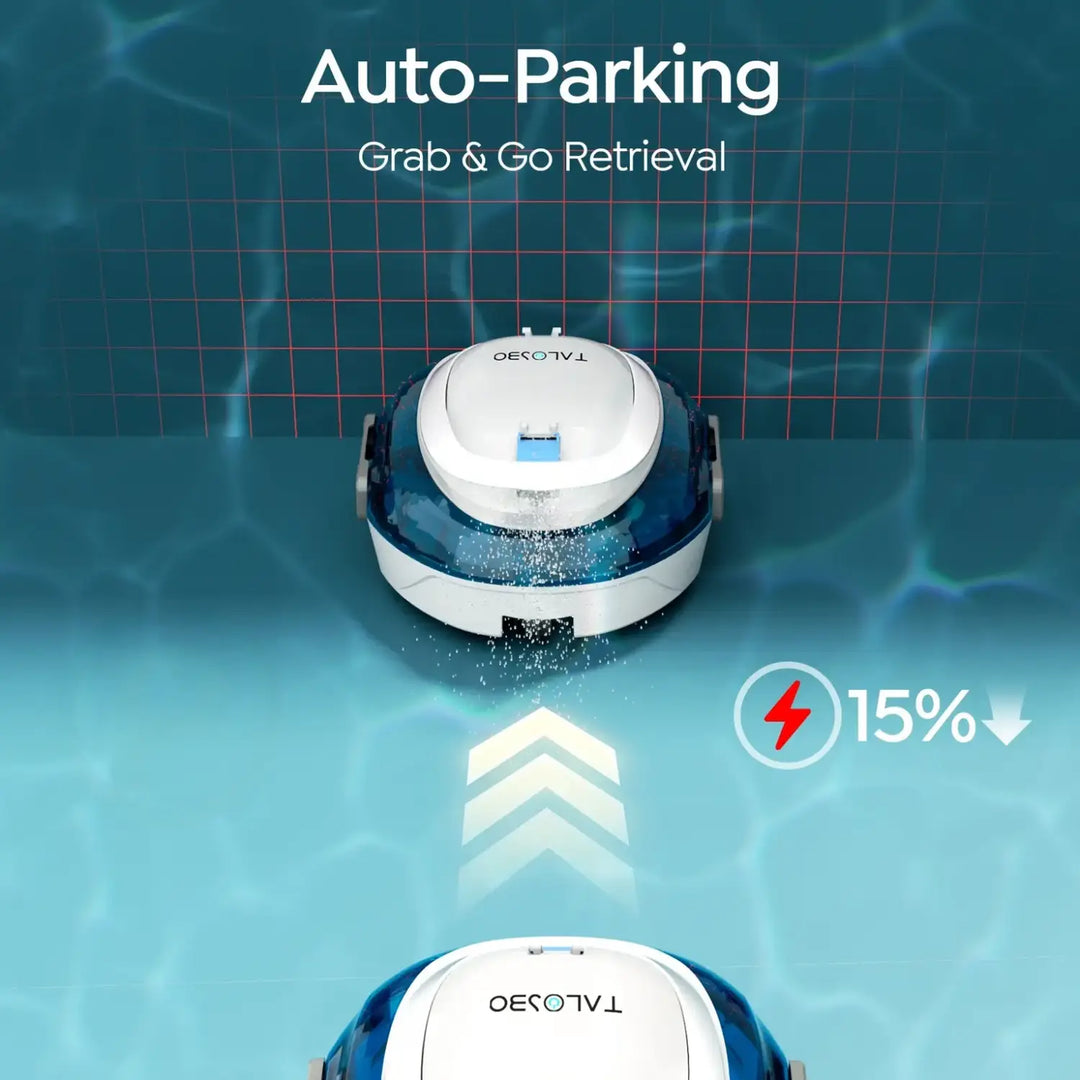 Talosbo S2 Cordless Robotic Pool Cleaner -Blue White