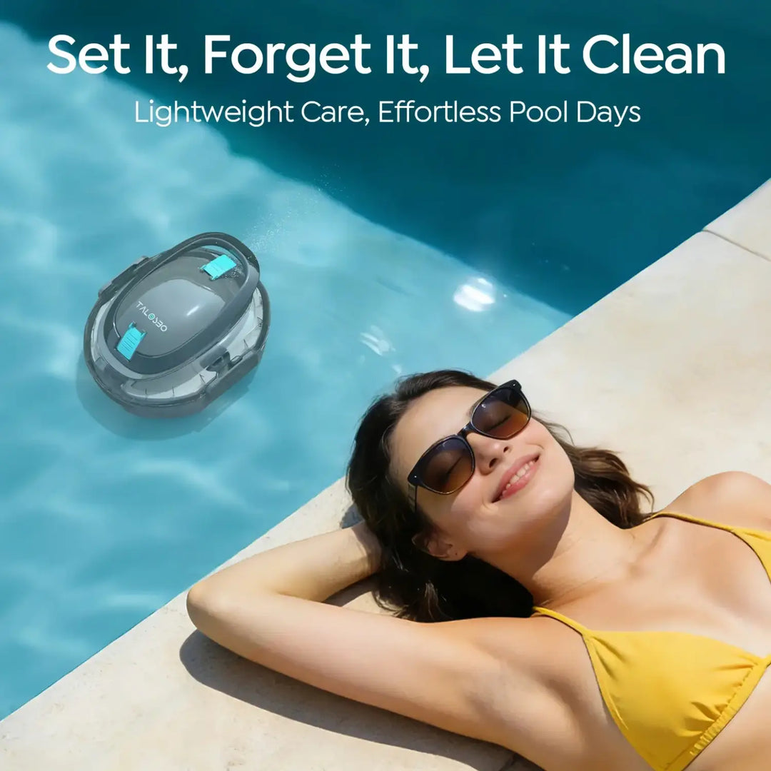 Talosbo S2 Cordless Robotic Pool Cleaner -Black Gray