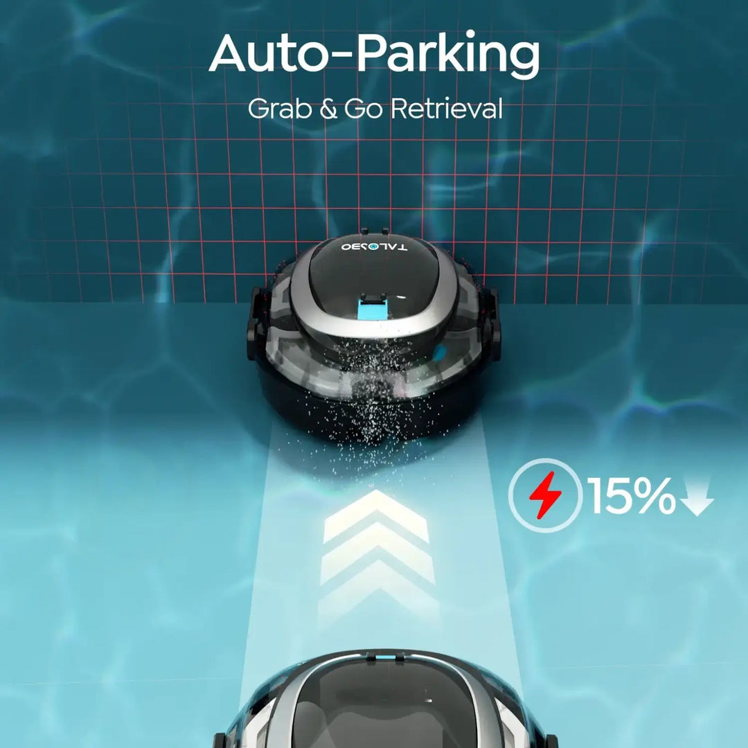 Talosbo S2 Cordless Robotic Pool Vacuum Automatic Pool Cleaner for Above-Ground & Flat Inground Pools, 80 Min Runtime Up to 861 Sq.ft,Dual Filters