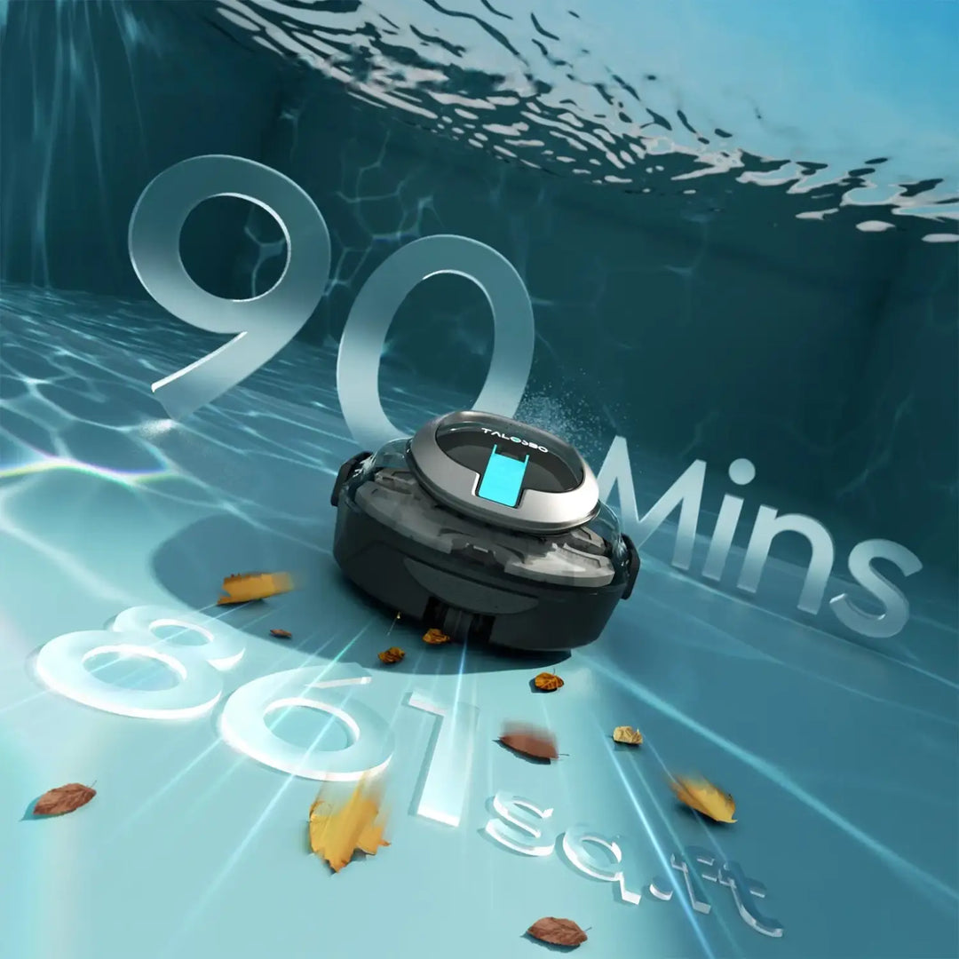 Talosbo S2 Cordless Robotic Pool Vacuum Automatic Pool Cleaner for Above-Ground & Flat Inground Pools, 80 Min Runtime Up to 861 Sq.ft,Dual Filters