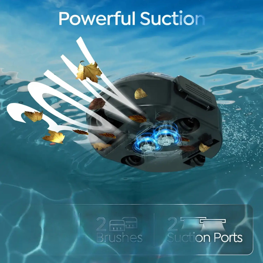 Talosbo S2 Cordless Robotic Pool Vacuum Automatic Pool Cleaner for Above-Ground & Flat Inground Pools, 80 Min Runtime Up to 861 Sq.ft,Dual Filters