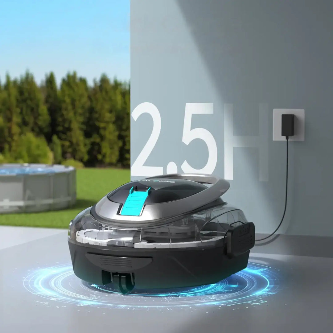 Talosbo S2 Cordless Robotic Pool Vacuum Automatic Pool Cleaner for Above-Ground & Flat Inground Pools, 80 Min Runtime Up to 861 Sq.ft,Dual Filters