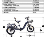Load image into Gallery viewer, BREEZY Electric Trike 3 Wheel eBike TRIKE GT-48v 500 w Fat Tire Electric Tricycle