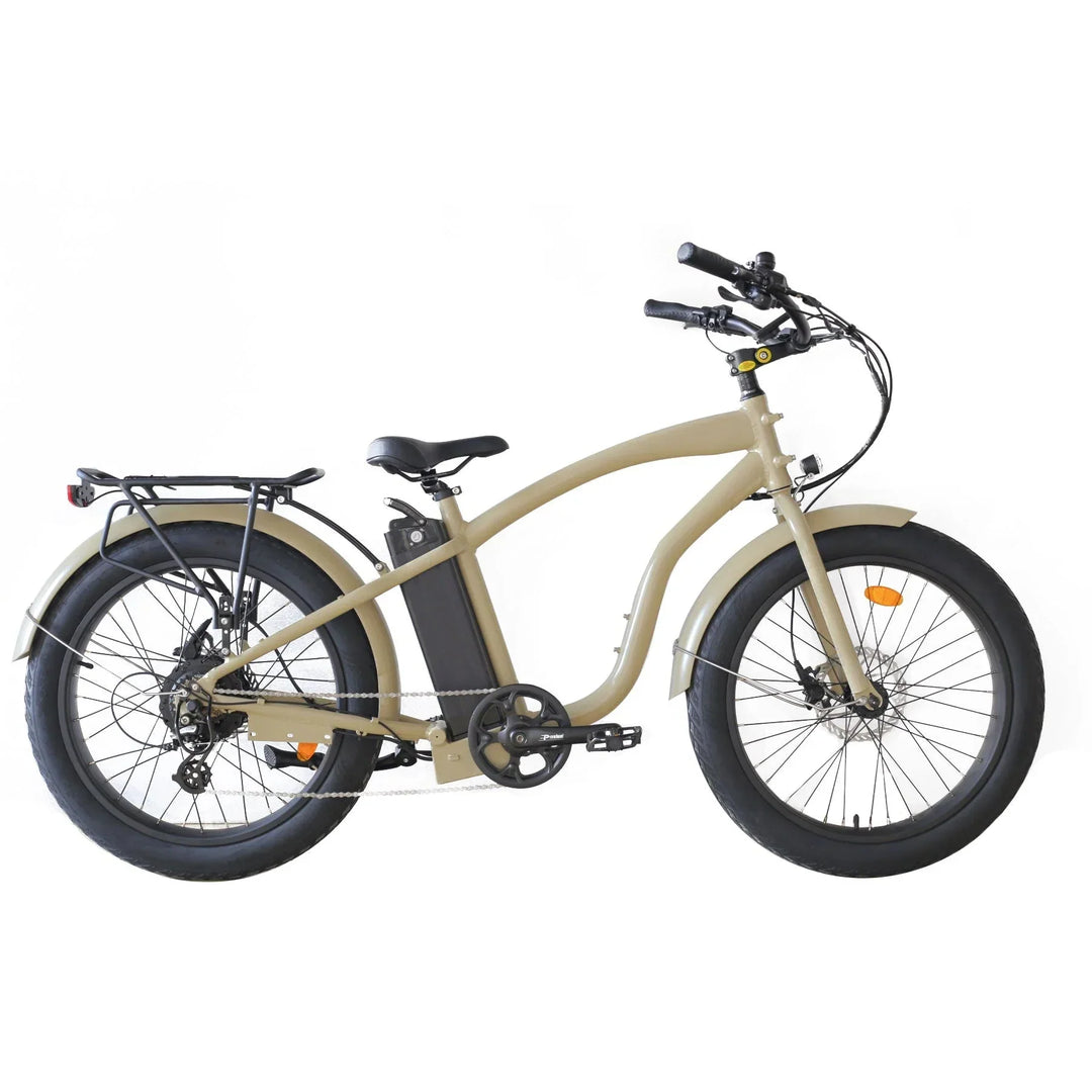 Coastal Cruiser 52v 24 Over 750W Step Over Ebike 24x3 Fat Tire Fat Tire Cruiser