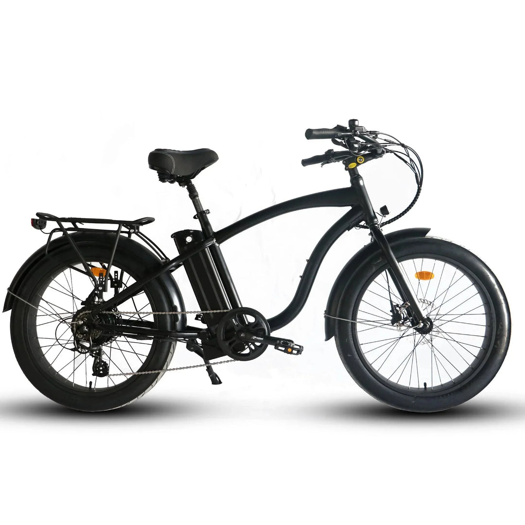 Coastal Cruiser 52v 24 Over 750W Step Over Ebike 24x3 Fat Tire Fat Tire Cruiser