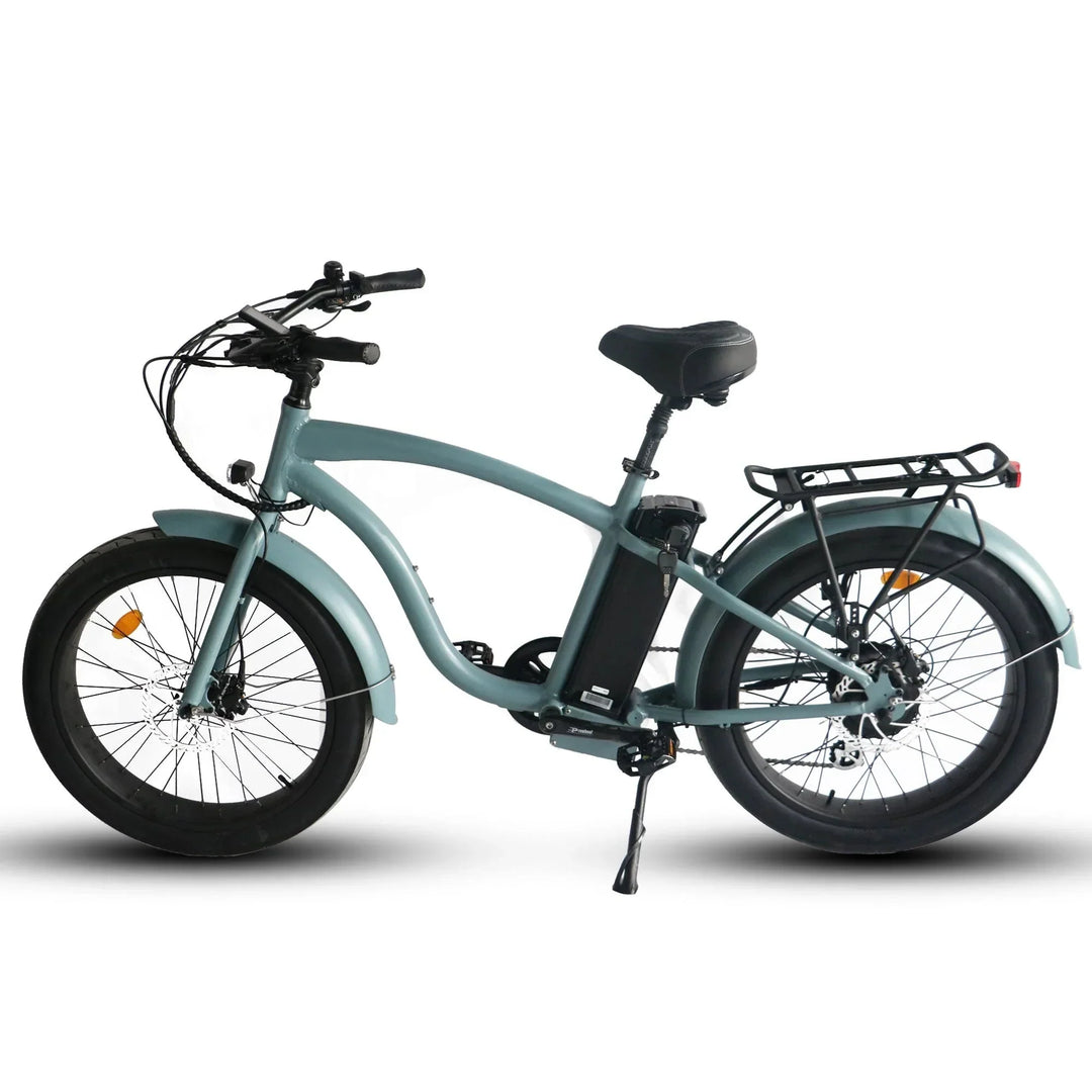 Coastal Cruiser 52v 24 Over 750W Step Over Ebike 24x3 Fat Tire Fat Tire Cruiser