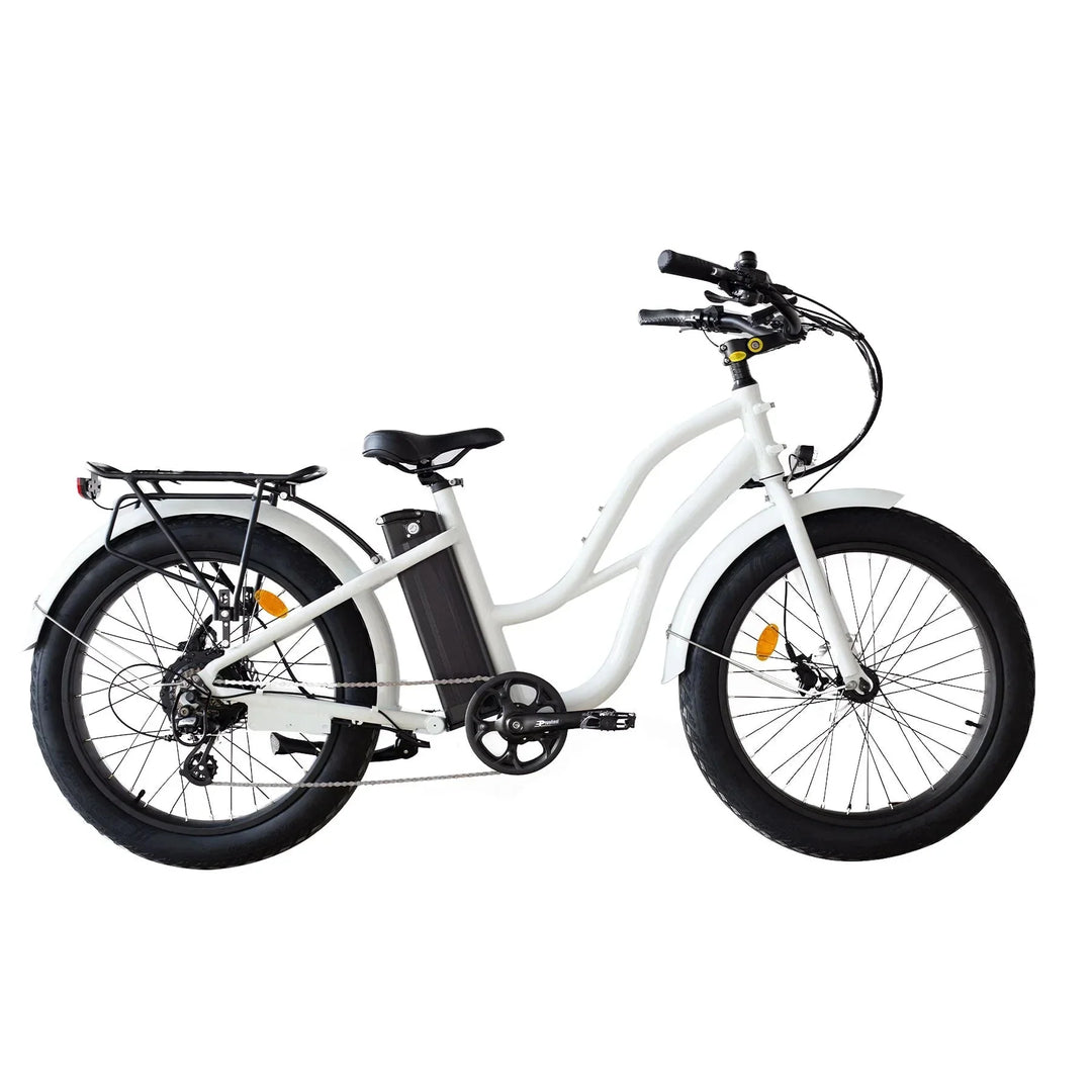Coastal Cruiser 52v 24 Thru 750W Step Thru Ebike 24x3 Fat Tire Fat Tire Cruiser
