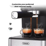 Load image into Gallery viewer, GEVI 2-in-1 Espresso Machine with Milk Frother Wand and Dual Temperature Control 20 Bar ECMD0