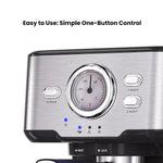 Load image into Gallery viewer, GEVI 2-in-1 Espresso Machine with Milk Frother Wand and Dual Temperature Control 20 Bar ECMD0