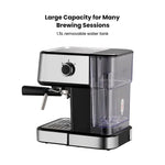 Load image into Gallery viewer, GEVI 2-in-1 Espresso Machine with Milk Frother Wand and Dual Temperature Control 20 Bar ECMD0
