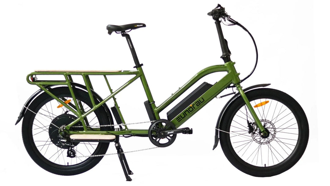 EUNORAU Max Cargo 750w Step Thru eBike 24x2.4 Road Electric Cargo eBike
