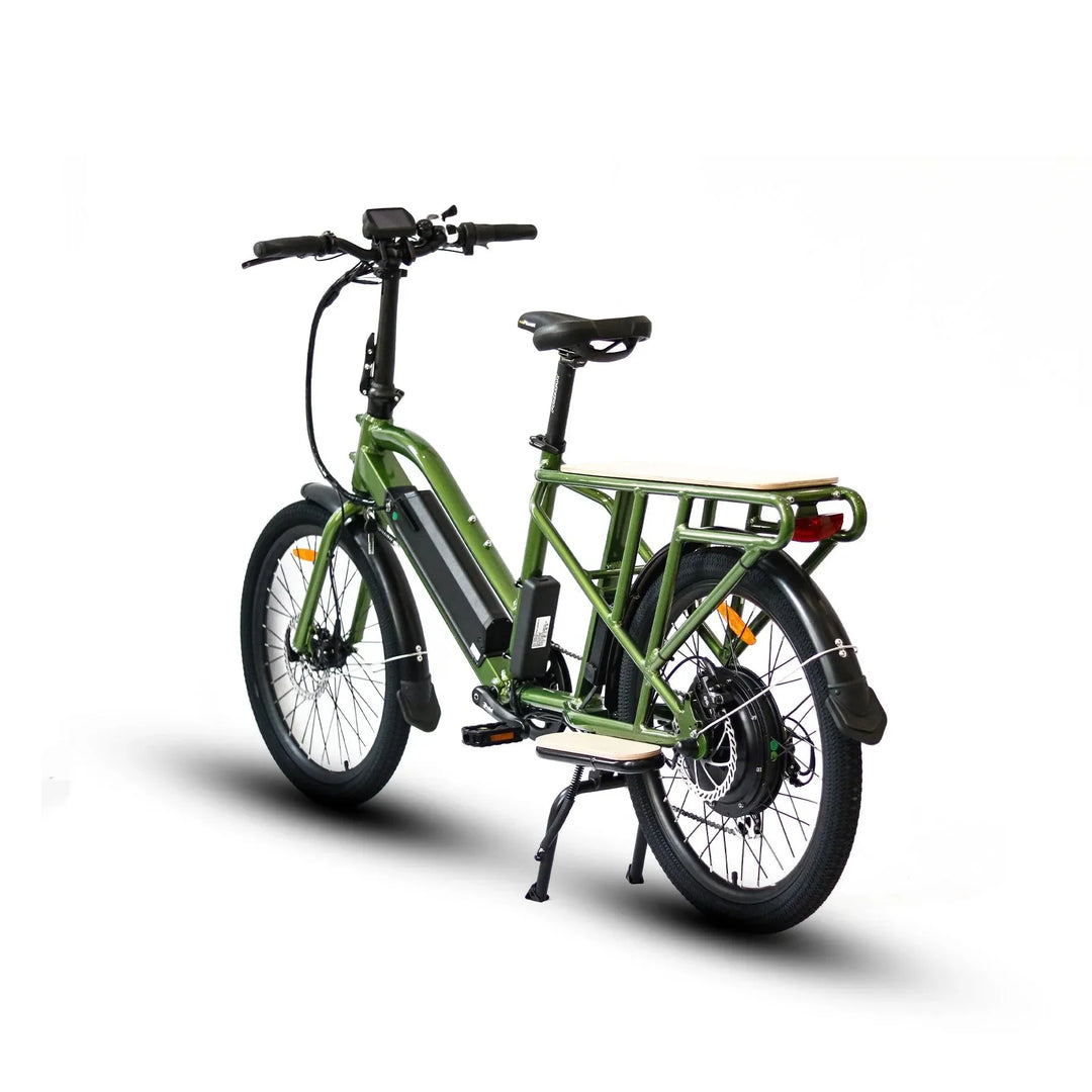 EUNORAU Max Cargo 750w Step Thru eBike 24x2.4 Road Electric Cargo eBike