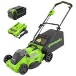 Load image into Gallery viewer, OPEN BOX 40V 16" Cordless Battery Brushless Push Lawn Mower: 4.0 Ah Battery and Charger, LM1624