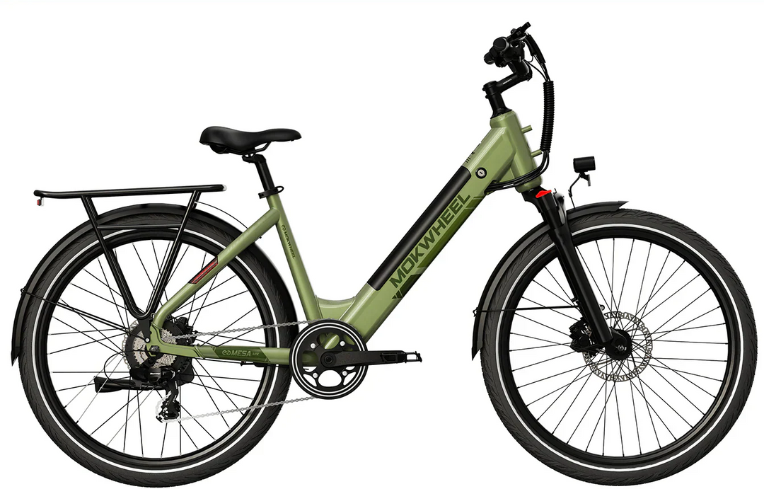 MOKWHEEL Mesa Light ST 2.0 350 w Step Thru Ebike 27.5x2.4 Urban Electric Beach Cruiser eBike