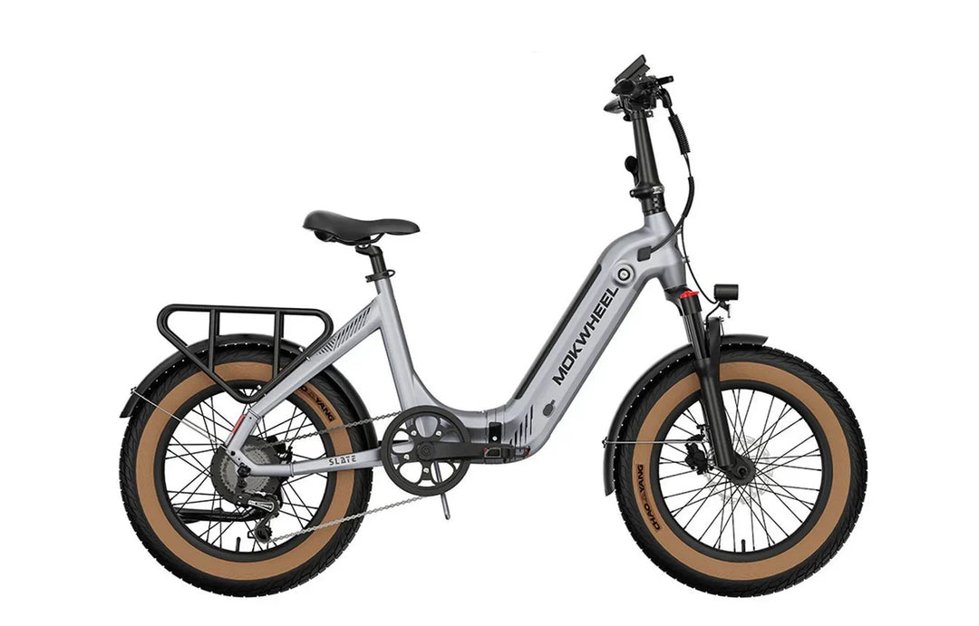 MOKWHEEL Slate 500 w Step Thru Ebike 20x3 Road Electric Folding eBike