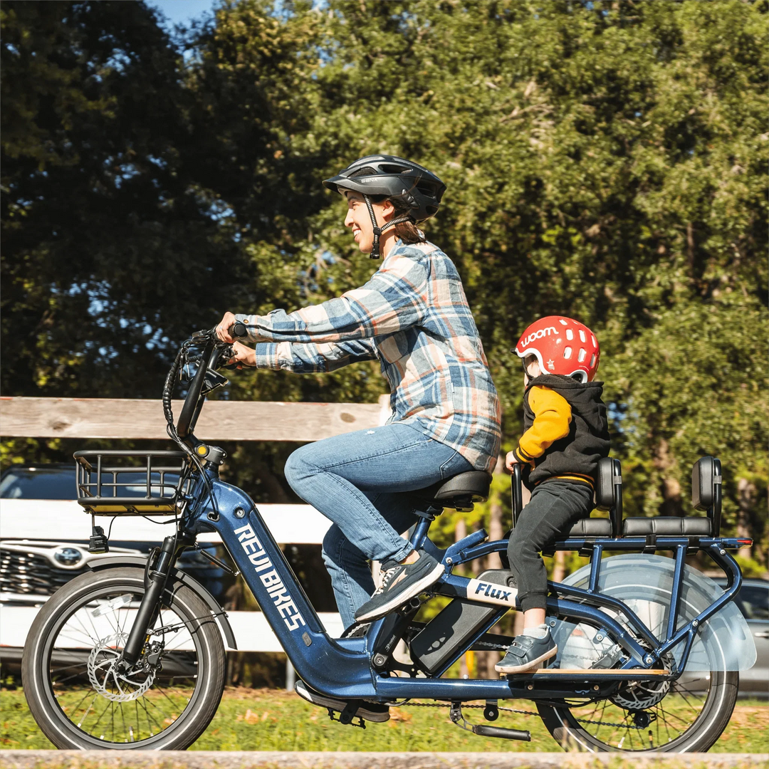 REVI Flux 750w Step Thru Ebike 20x2.4 Fat Tire Mini Fat Tire Electric Cargo eBike