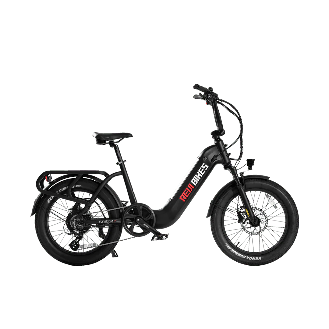 REVI Runabout 2 750w Step Thru Ebike 20x3 Fat Tire Mini Electric Cargo eBike