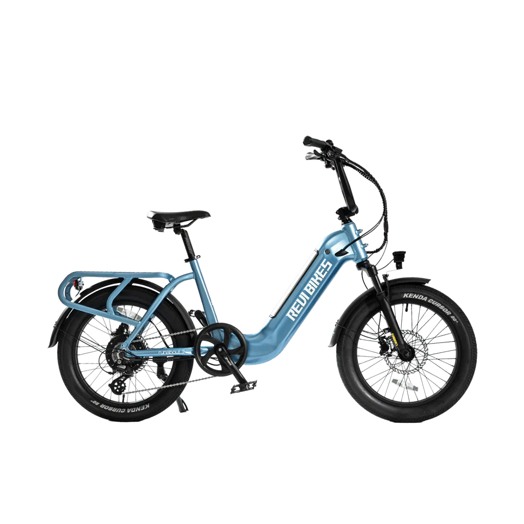 REVI Runabout 2 750w Step Thru Ebike 20x3 Fat Tire Mini Electric Cargo eBike